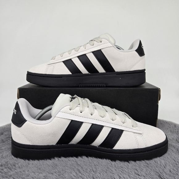 New adidas Grand Court Alpha \'Grey Black\' IH1287 Men\'s Shoes Size 9